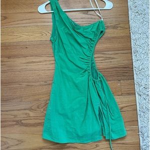 White fox Green Sundress